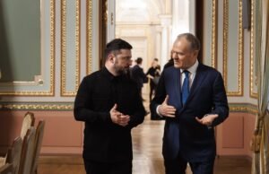 Tusk i Zełenski spotykają się w Kijowie, aby rozmawiać w sprawie organizacji przez Polskę Konferencji Odbudowy Ukrainy