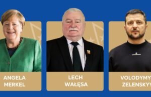 Wałęsa wraz z Merkel i Zełenskim przyznał inauguracyjny Europejski Order Zasługi